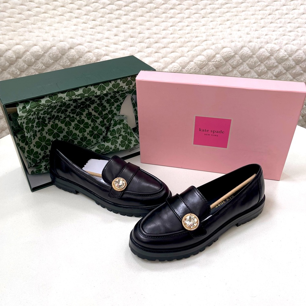 *NEW* Black Kate Spade Posh Loafers Size 8.5 women’s